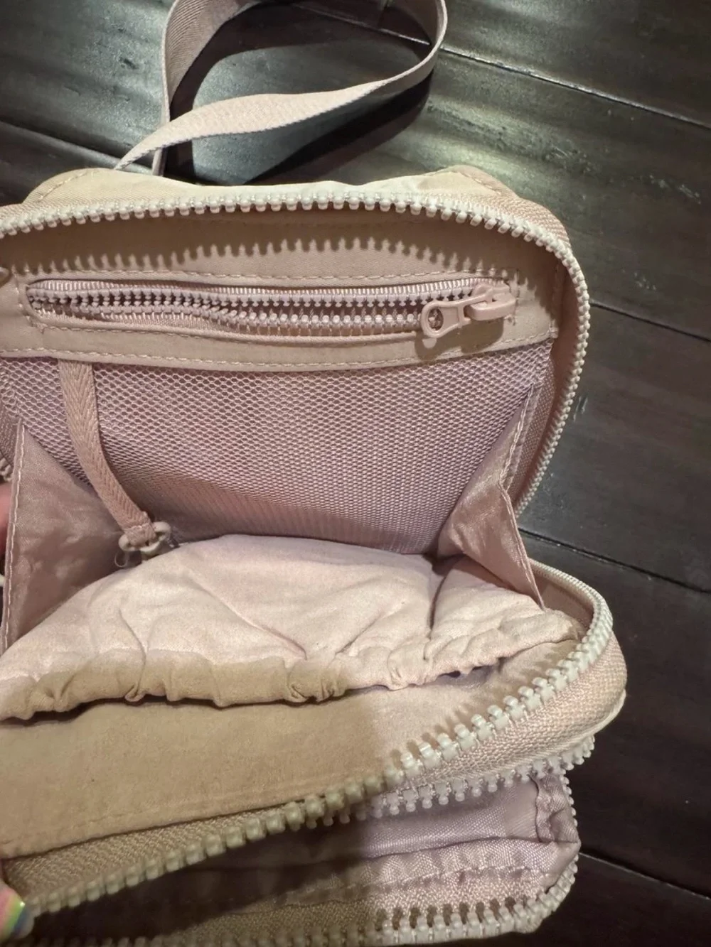 BEIS Blush Pink Compact Crossbody Belt Bag
